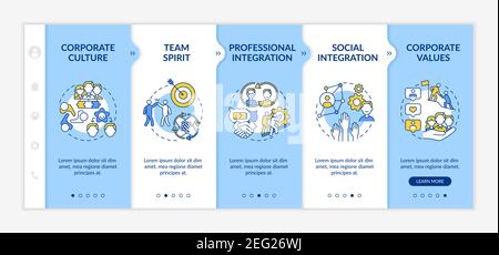 Adaptability skills onboarding vector template Stock Vector