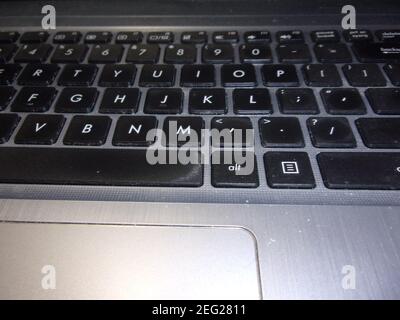 Laptop keys and keyboard close up Stock Photo
