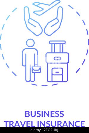 Business travel insurance concept icon Stock Vector