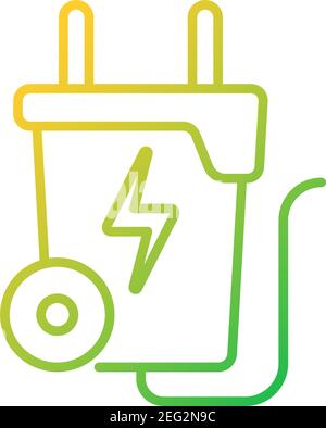 Waste-to-energy gradient linear vector icon Stock Vector