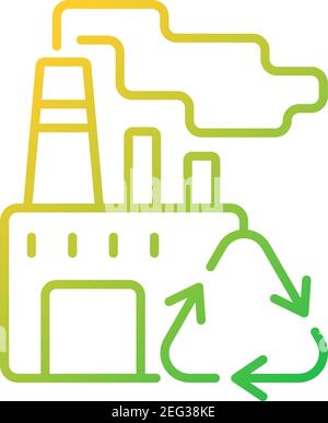 Recycling gradient linear vector icon Stock Vector