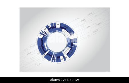 Blue abstract technology background with elements, stock vector Stock Vector