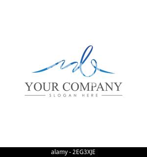 Unique and elegance MB script font symbol for your best business. Vector illustration EPS.8 EPS.10 Stock Vector