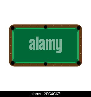 Sport billiard table ball vector game competition hobby illustration icon. Pool table leisure recreation club fun design. Green billiard snooker gambl Stock Vector