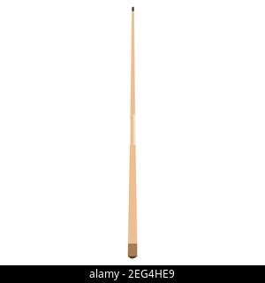 Billiard cue sport vector illustration game pool ball stick competition icon. Snooker cue isolated white club equipment. Billiard icon gambling casino Stock Vector