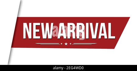 New arrival banner design on white background, vector illustration Stock Vector