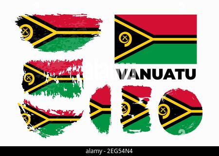 Happy independence day of Vanuatu with artistic watercolor Stock Vector