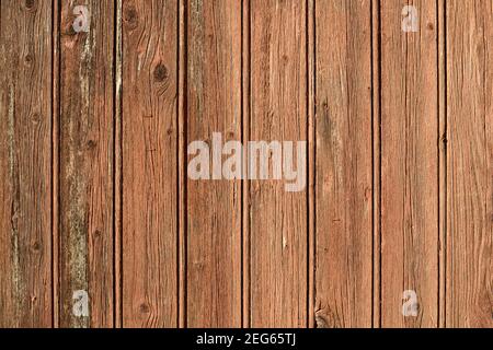Brown wooden door texture from outdoor with vertical striped Stock Photo