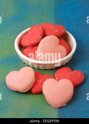 Heart-shaped cookies. Stock Photo