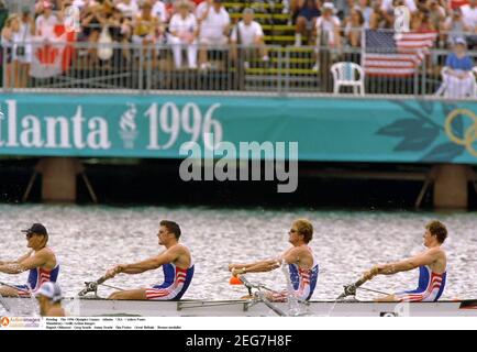 Rowing - The 1996 Olympic Games , Atlanta , USA , Coxless Fours ,  Mandatory Credit:Action Images  Rupert Obhozzer , Greg Searle , Jonny Searle , Tim Foster - Great Britain ,  Bronze medalist