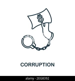 Corruption icon. Simple element from management collection. Creative Corruption icon for web design, templates, infographics and more Stock Vector