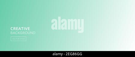 Abstract white green aquamarine gradient color banner background Stock Vector