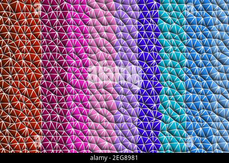 Polygonal rainbow mosaic background. Abstract low poly vector illustration. Triangular pattern in halftone style. Template geometric business design Stock Vector