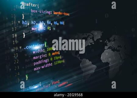 css programming language web developing for website digital coding ...