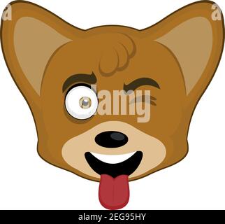 Vector illustration of the face of a cute fox cartoon Stock Vector