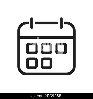 Calendar outline icon vector for your web site design, logo, app, UI. Vector illustration Stock Vector
