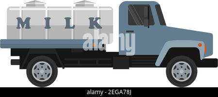 Milk truck delivery vector isolated on white background Stock Vector