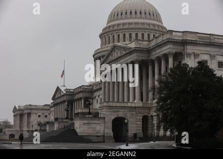 Bethesda, USA. 18th Feb, 2021. The U.S. Capitol is seen on Thursday, February 18, 2021, in Washington, DC. (Photo by Oliver Contreras/Sipa USA) Credit: Sipa USA/Alamy Live News Stock Photo