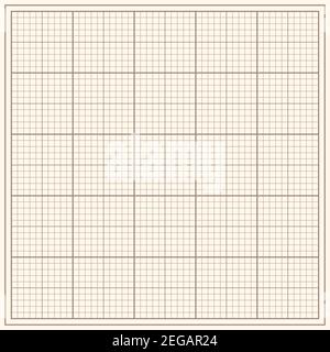 Millimeter graph paper grid. Abstract squared background. Geometric pattern for school, technical engineering line scale measurement. Lined blank for Stock Vector
