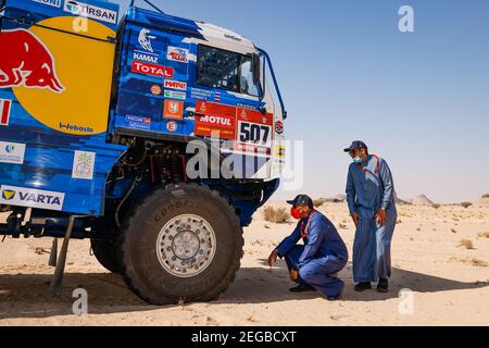 Prince KHALID BIN SULTAN AL-FAISAL AL SAUD, president of the Saudi Arabian Motor Federation, with the Kamaz - Master during the 4th stage of the Dakar 2021 between Wadi Al Dawasir and Riyadh, in Saudi Arabia on January 6, 2021 - Photo Florent Gooden / DPPI Stock Photo