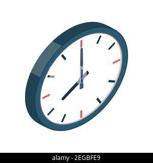 Clock isometric icon Stock Vector