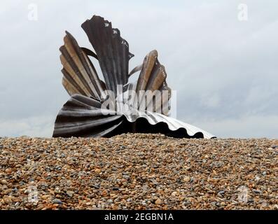 The Scallop, beautiful sculpture on Aldeburgh Beach, Suffolk