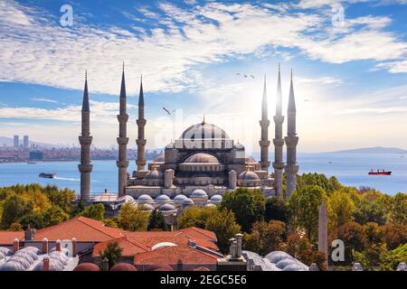 The Blue Mosque of Istanbul or Sultan Ahmet Mosque, Turkey Stock Photo