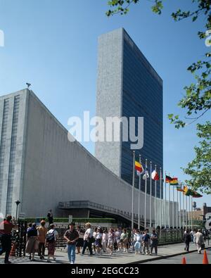 United States. New York City. United Nations Secretariat Building. Stock Photo