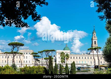 The Pontifical Shrine of the Blessed Virgin of the Rosary of Pompei in Campania, Italy Stock Photo