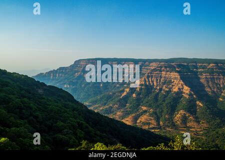 Various views od the western ghats from Mahabaleshwar Stock Photo