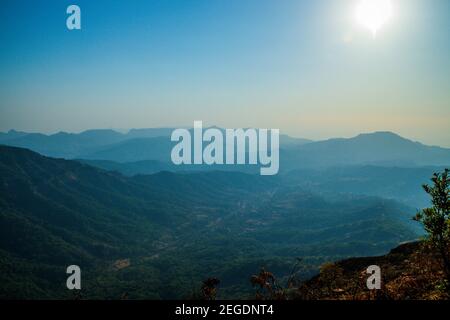 Various views od the western ghats from Mahabaleshwar Stock Photo