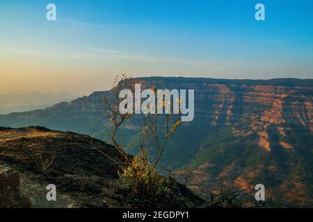 Various views od the western ghats from Mahabaleshwar Stock Photo