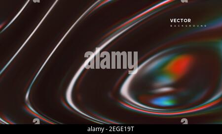 3d wavy fluorescent surface. Stock Vector
