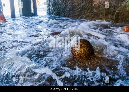 Gangeshwar mahadev shiva temple, Diu Stock Photo