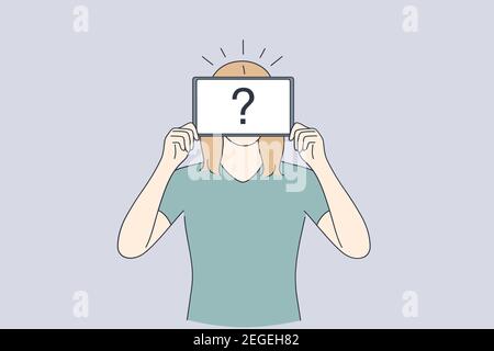 Self identity, Anonymity, uncertainty concept Stock Vector