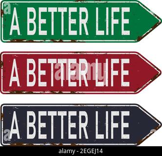 Image of a highway sign set on white vector illustration Stock Vector