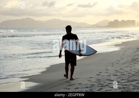 Rio de Janeiro, main tourist spot in Brazil, famous beaches, Copacabana, Ipanema, Leblon, Barra da Tijuca Stock Photo