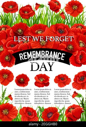 Lest We Forget Poppy Flyer