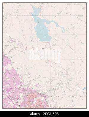 Calaveras Reservoir, California, map 1961, 1:24000, United States of America by Timeless Maps, data U.S. Geological Survey Stock Photo