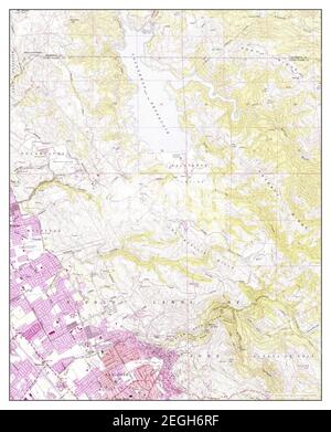 Calaveras Reservoir, California, map 1961, 1:24000, United States of America by Timeless Maps, data U.S. Geological Survey Stock Photo