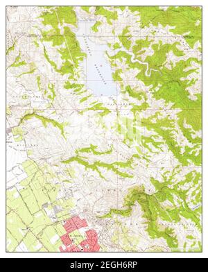 Calaveras Reservoir, California, map 1961, 1:24000, United States of America by Timeless Maps, data U.S. Geological Survey Stock Photo