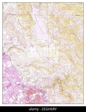 Calaveras Reservoir, California, map 1961, 1:24000, United States of America by Timeless Maps, data U.S. Geological Survey Stock Photo