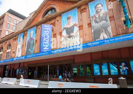 Sydney Capitol Theatre in Haymarket showing Broadway hit Frozen the musical,Sydney,NSW,Australia Stock Photo