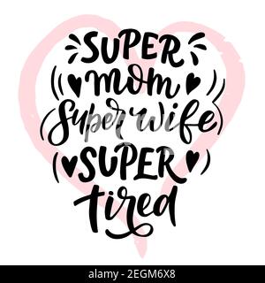 Lettering composition about mothers day Stock Vector
