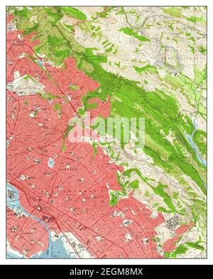 Oakland East, California, map 1959, 1:24000, United States of America by Timeless Maps, data U.S. Geological Survey Stock Photo