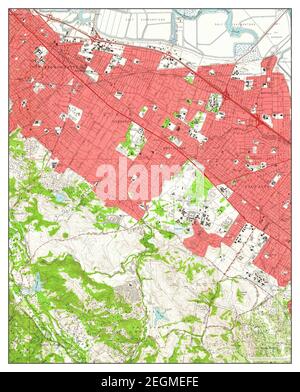 Palo Alto, California, map 1961, 1:24000, United States of America by Timeless Maps, data U.S. Geological Survey Stock Photo