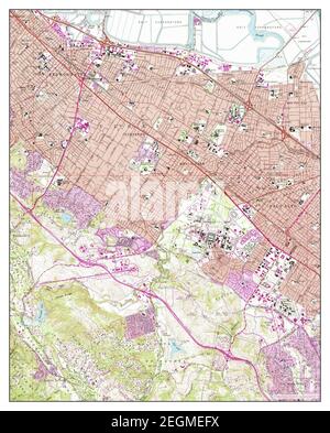 Palo Alto, California, map 1961, 1:24000, United States of America by Timeless Maps, data U.S. Geological Survey Stock Photo