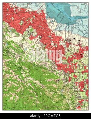 Palo Alto, California, map 1961, 1:62500, United States of America by Timeless Maps, data U.S. Geological Survey Stock Photo