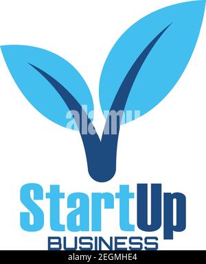 startup banner isolated on white background. vector illustration Stock Vector