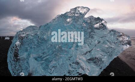 Big iceberg at Diamond beach Iceland Stock Photo